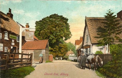 Title: Church End, Albury - Publisher: "Albury Series" John Caton & Sons - Date: Posted 1913