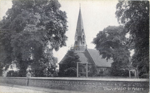 Parish Church, Ayot St Peter, Herts - post card by Alpha, St Albans