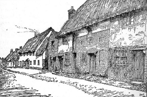 Cottages in Barkway, Hertfordshire, by Alderman