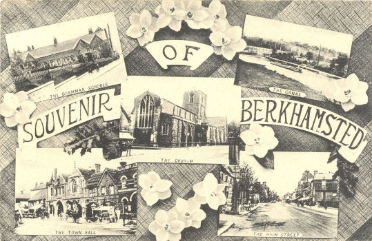 Multiview post card of Berkhamsted - posted 1910