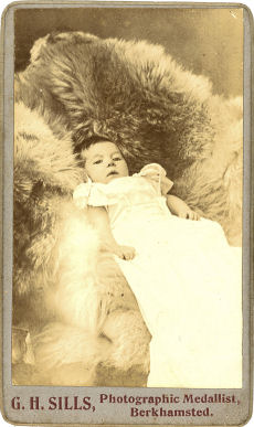 CDV of baby by Sills of Berkhamsted