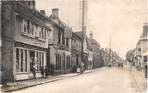 Title: Hig Street, Buntingford - Publisher: A?? Day, No 106 - Date: Used 1920