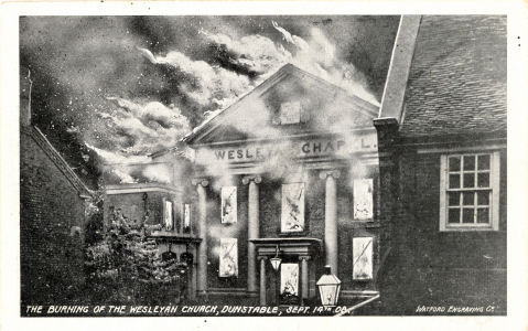 Fire, Wesleyan Methodist Church, Dunstable, 1908