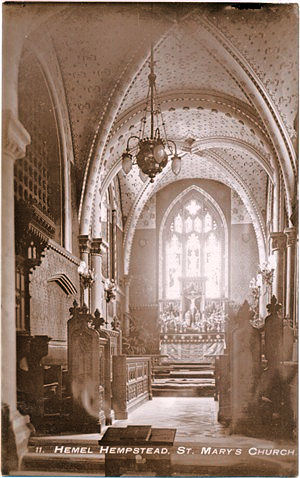Title: Hemel Hempstead, St Marys Church - Publisher: ? No. 11 - Date: Posted 1915