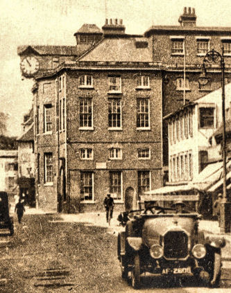 Shire Hall, Fore Street, Hertford - detail of PC by Frith, 1922