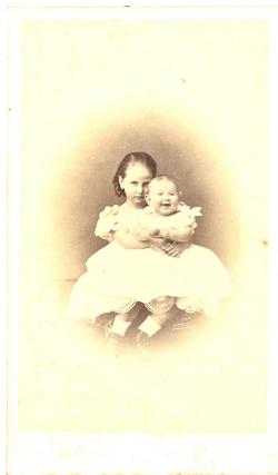 Lucy and Agnes Hensley, photographed by Latchmore, Hitchin, in 1864/5