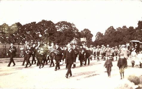 St Michael's Colleg Band, 1911, Hospital Parade, Hitchin
