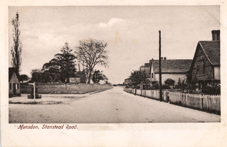 Stanstead Road, Hunsdon. Hatfield Series Post card No 38