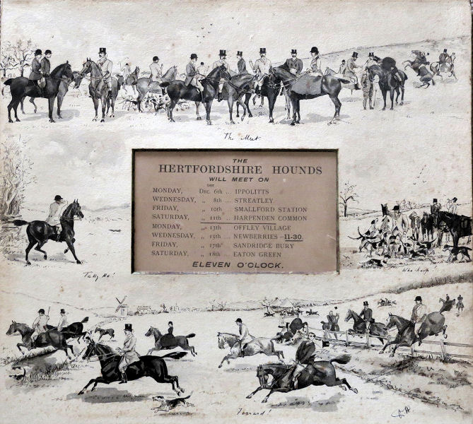 Hertfordshire Hunt Calendar from 1897