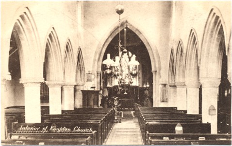Title: Interior of Kimpton Church - Publisher: G Matthews, Post Office Stores, Kimpton, Herts - "The Vilcan Series" - Dated ?
