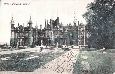 Knebworth House, Hertfordshire, post card