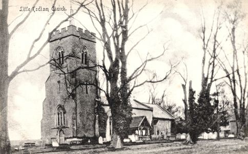 St Edmund's Church, Little Hadham, Herts, post card by Maxwell,