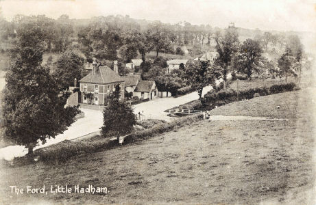 Post card of The Ford, Little Hadham posted 1912, by J. Houghton