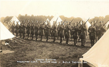 World War 1: London Scottish: North Mimms, 1915: Musketry Cource
