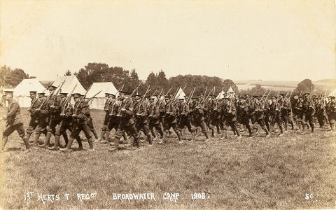 1st Herts Territorial Regiment, Broadwater Camp, 1908
