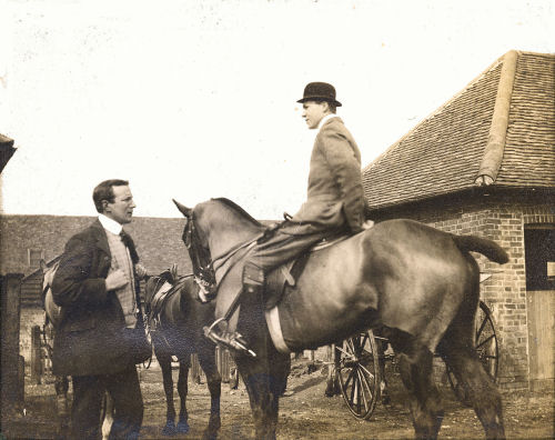 At the entrance to the farmyard, Heath Farm, Bernards Heath, St Albans