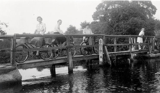 Wooden Footbridge over the River Lea, Water End, Sandridge