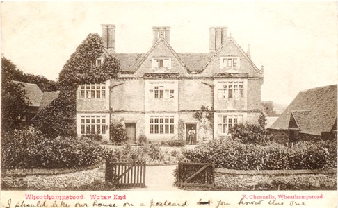 Title: Water End, Wheathampstead - Publisher: F Chennells, Wheathampstead  - Date: Posted 1904