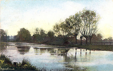 Sopwell Lake, St Albans, possibly 1890 photo - Post Card by Alpha, St Albans