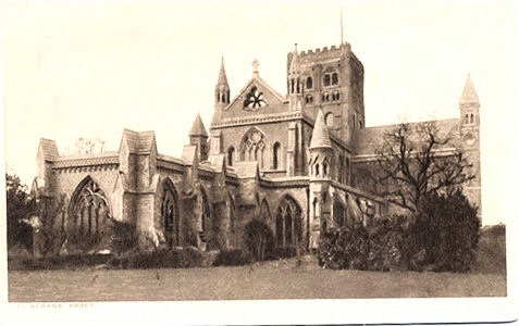 Title: St Albans Abbey - Publisher: Gibbs & Bamforth Ltd, Stationers, St Albans - Printed by R.A.P. Co, London