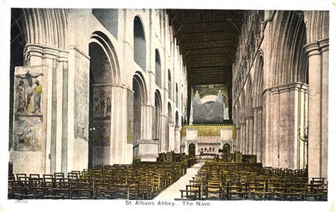 Title: St Albans Abbey, The Nave - Publishers: No info, but numbered 30782 - Back suggests date circa 1903