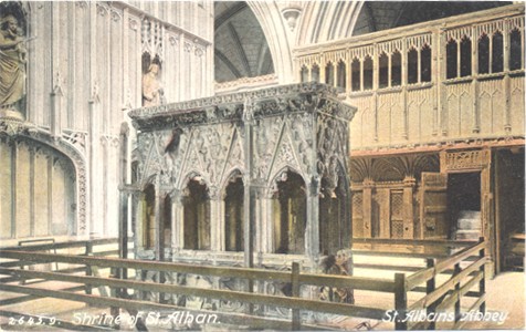 Title: Shrine of St Alban, St Albans Abbey - Publisher: Hartmann 2645.9 - P0sted 1905