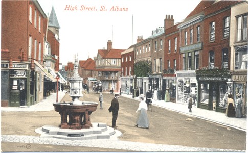 Text: High Street, St Albans - Publisher: Valentines Series - date circa 1910?