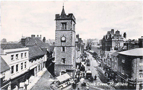 Text:Clock Tower, St Albans - Publisher: Valentine's series - posted 1914