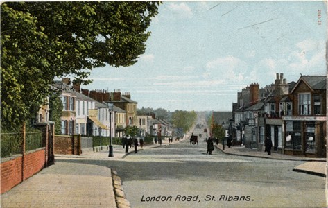 Title: London Road, St Albans - Publisher: Hartmann - Date: posted 1907