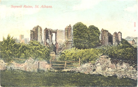 Text: Sopwell Ruins, St Albans - Publisher: Hartmann No 2645 5 - posted 1906