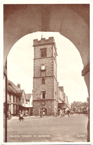 Title: Clock Tower, St Albans - Publisher: Valentines - posted 1951