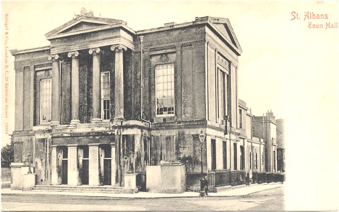 Title: St Albans, Town Hall - Publisher: Stengel & Co No. 19376 - Posted 1903 (undivided back)