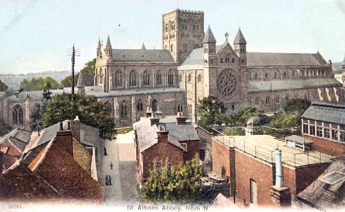 Title: St Albans Abbey, from N - Publisher ? No 20781 -circa 1905