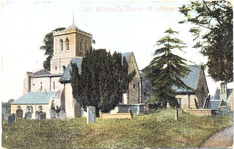 Title: St Michaels Church, St Albans - Publisher: Valentine's Series - Posted 1905