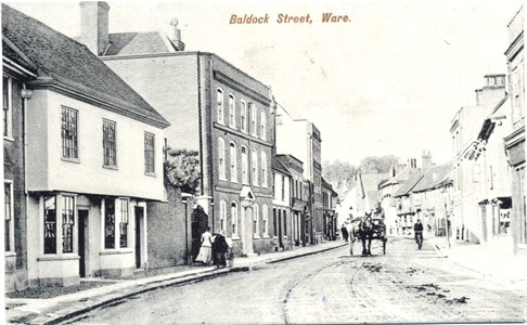Title: Baldock Street, Ware - Publisher: Charles Martin No. 1749 - Date: Posted 1905