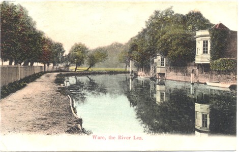 Title: Ware, the River Lea - Publisher: R. W. Harradane, Ware - Date: Posted 1905??