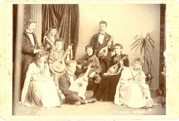 Group of Mandolin Players, by Frederick Downer of Watford