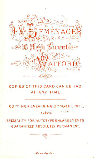 CDV by Lemenager of Watford, Herts