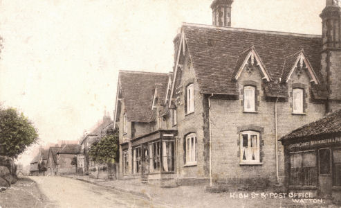 Watton High Street & Post Office, Vulcan post card by C E Hide