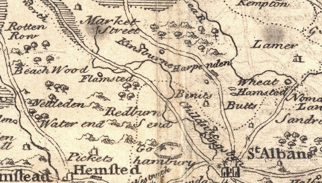 1899 Redbourn Old Map Hertfordshire 27SW 