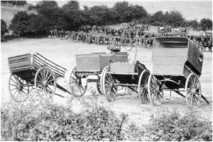 Detail from Conttempory postcard - no publisher info - shows RFA on Handpost Farm